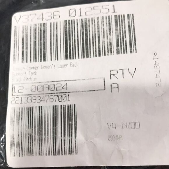 2 Tommie Copper Lower Back Support Compression Tanks Black Size M New - Picture 3 of 9